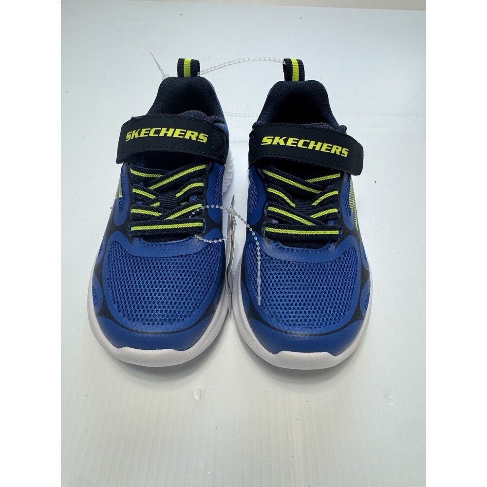 Skechers Kids Blue Hook & Loop Athletic Sneakers Size 12 New Machine Washable